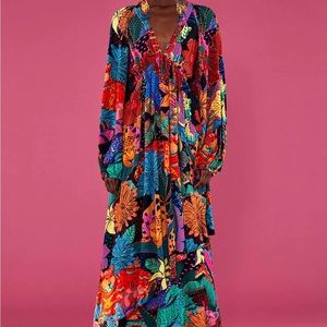 Farm Rio Cool Leopards Maxi Dress